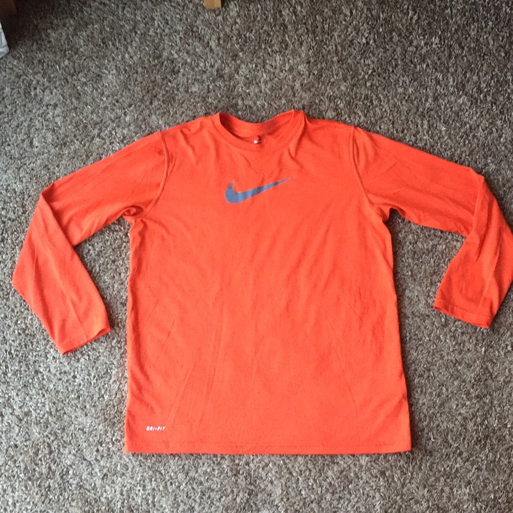 Nike Orange Dri-Fit Longe sleeve tee
